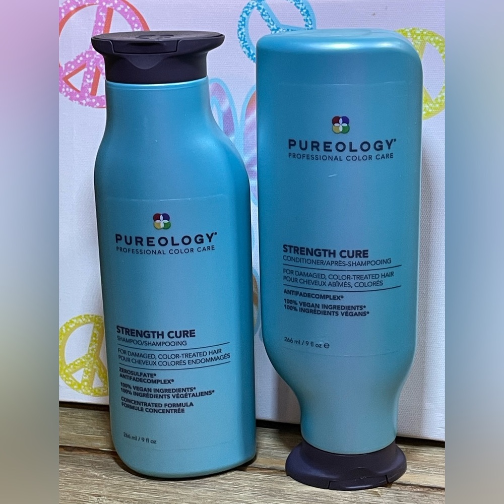 Pureology 2x STRENGTH CURE 1x 9oz. Shampoo & 1x 9oz. Conditioner SET!